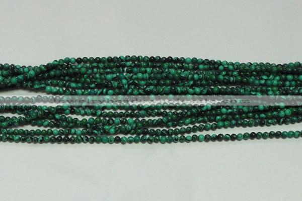 CTG132 15.5 inches 3mm round tiny synthetic malachite beads wholesale