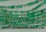 CTG152 15.5 inches 3mm round tiny green agate beads wholesale