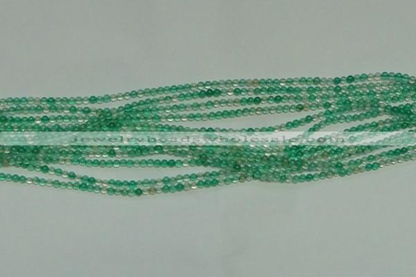CTG152 15.5 inches 3mm round tiny green agate beads wholesale
