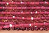 CTG2117 15 inches 2mm faceted round tiny quartz glass beads