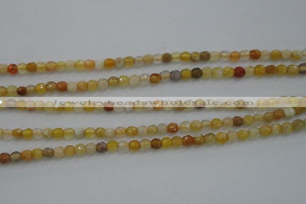 CTG226 15.5 inches 3mm faceted round tiny yellow botswana agate beads