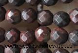 CTG3564 15.5 inches 4mm faceted round brecciated jasper beads