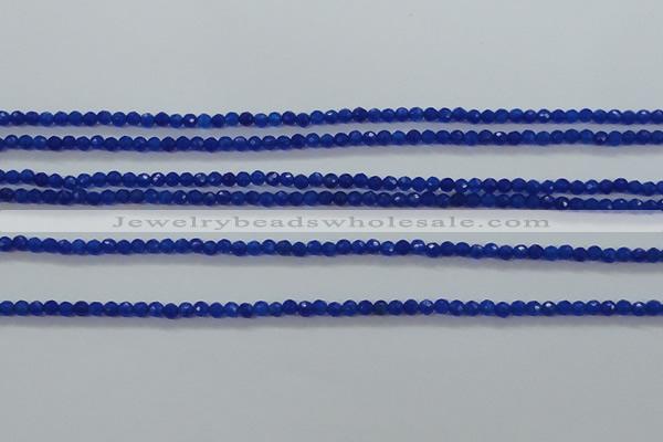 CTG412 15.5 inches 2mm faceted round tiny dyed candy jade beads