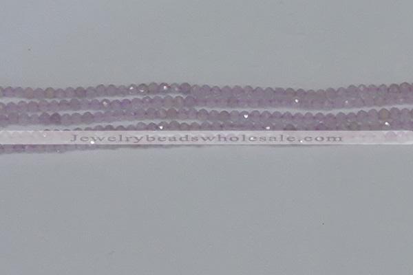 CTG622 15.5 inches 3mm faceted round lavender amethyst beads