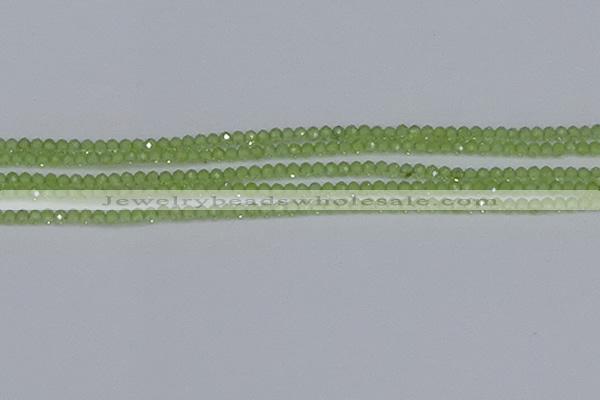 CTG630 15.5 inches 3mm faceted round peridot gemstone beads
