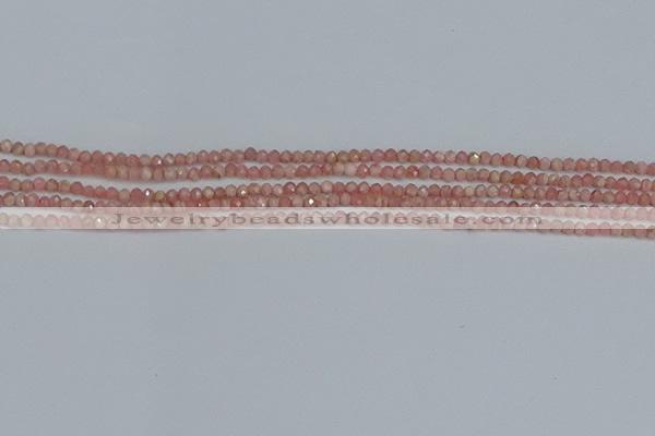 CTG653 15.5 inches 2mm faceted round Argentina rhodochrosite beads