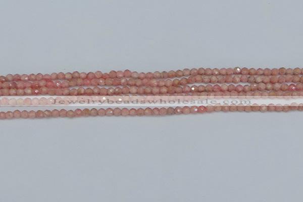 CTG654 15.5 inches 3mm faceted round Argentina rhodochrosite beads