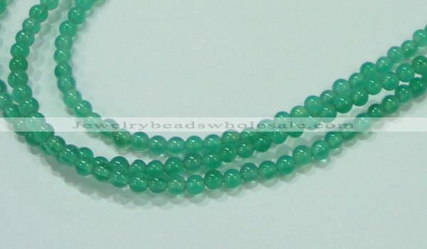 CTG83 15.5 inches 3mm round grade AA tiny green agate beads wholesale