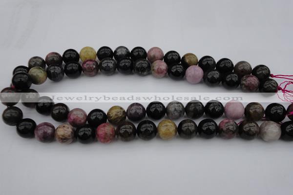 CTO391 15.5 inches 13mm round natural tourmaline gemstone beads