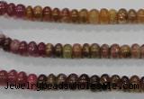 CTO68 15.5 inches 4*6mm rondelle natural tourmaline gemstone beads