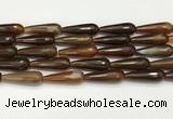 CTR452 15.5 inches 10*30mm faceted teardrop agate beads wholesale