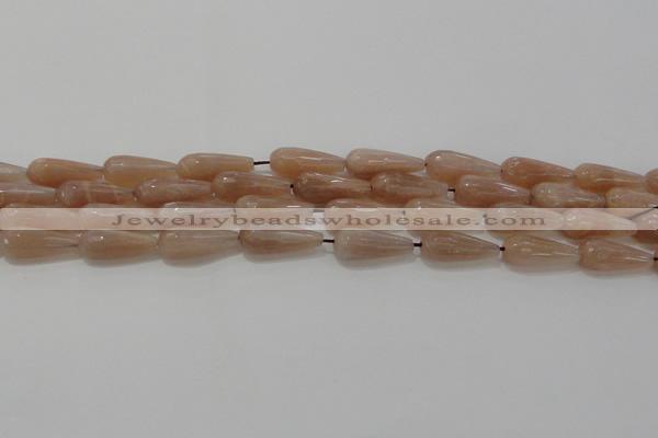 CTR95 15.5 inches 8*20mm faceted teardrop moonstone gemstone beads