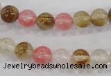 CTS03 15.5 inches 8mm round tigerskin glass beads wholesale