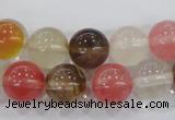 CTS05 15.5 inches 12mm round tigerskin glass beads wholesale