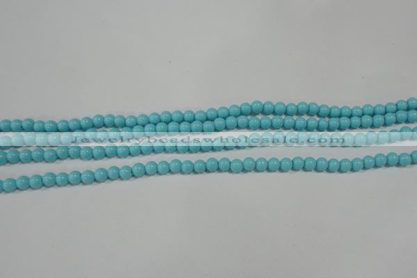 CTU1211 15.5 inches 6mm round synthetic turquoise beads