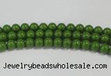 CTU1390 15.5 inches 4mm round synthetic turquoise beads