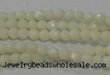 CTU1441 15.5 inches 3mm faceted round synthetic turquoise beads