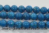 CTU1623 15.5 inches 10mm round synthetic turquoise beads