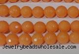 CTU2541 15.5 inches 8mm faceted round synthetic turquoise beads