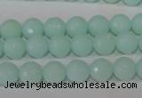 CTU2573 15.5 inches 8mm faceted round synthetic turquoise beads