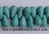 CTU27 14.5 inches 10*17mm teardrop blue turquoise beads Wholesale