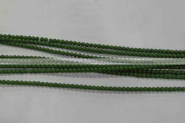 CTU2830 15.5 inches 2mm round synthetic turquoise beads