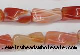 CTW143 15.5 inches 9*20mm twisted trihedron agate gemstone beads