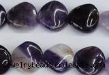 CTW23 15.5 inches 16mm twisted coin amethyst beads wholesale