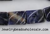 CTW376 15.5 inches 15*20mm twisted rectangle sodalite gemstone beads