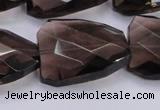 CTW505 15.5 inches 22*30mm faceted & twisted synthetic quartz beads