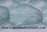 CTW511 15.5 inches 30*40mm faceted & twisted synthetic quartz beads