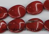 CTW85 15.5 inches 15*20mm twisted oval red jasper gemstone beads