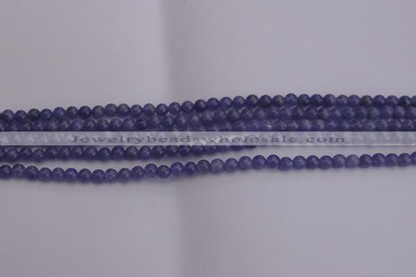 CTZ500 15.5 inches 4mm round natural tanzanite gemstone beads