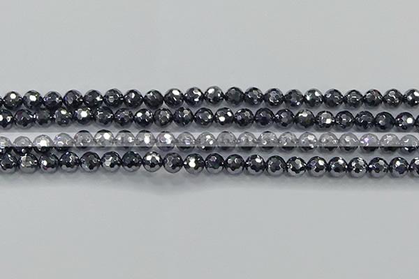 CTZ621 15.5 inches 6mm faceted round terahertz beads wholesale