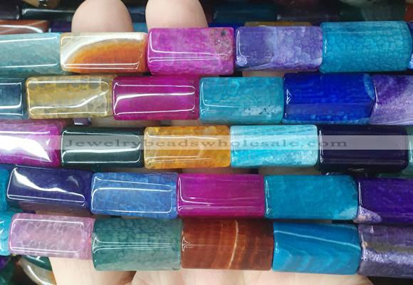 CUBS116 15 inches 10*20mm cuboid agate gemstone beads wholesale