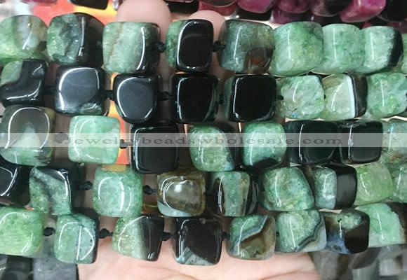 CUBS123 15 inches 12*13mm cube agate gemstone beads wholesale