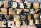 CUBS130 15 inches 14*15mm cube agate gemstone beads wholesale