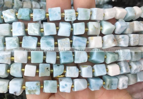CUBS87 15 inches 7 - 8mm cube larimar gemstone beads wholesale
