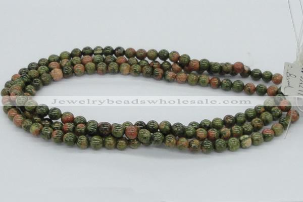 CUG04 15.5 inches 8mm round unakite gemstone beads wholesale