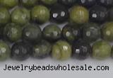CUJ101 15.5 inches 6mm faceted round African green autumn jasper beads