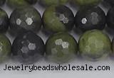 CUJ104 15.5 inches 12mm faceted round African green autumn jasper beads