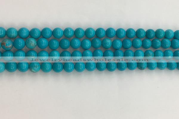 CWB851 15.5 inches 6mm round howlite turquoise beads wholesale