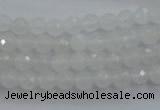 CWH02 15.5 inches 6mm faceted round white jade beads wholesale