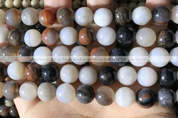 CWJ572 15.5 inches 12mm round Arizona petrified wood jasper beads