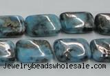 CYQ60 15.5 inches 13*18mm rectangle dyed pyrite quartz beads wholesale