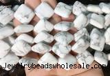 DOBS07 15 inches 15mm diamond white howlite gemstone beads wholesale