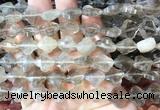 FGBS256 15 inches 13mm faceted 4 leaf clover lapis lazuli beads wholesale