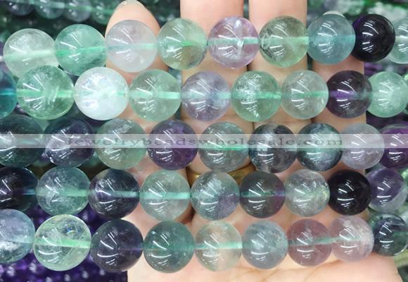 FLBS10 15 inches 12mm round fluorite gemstone beads wholesale