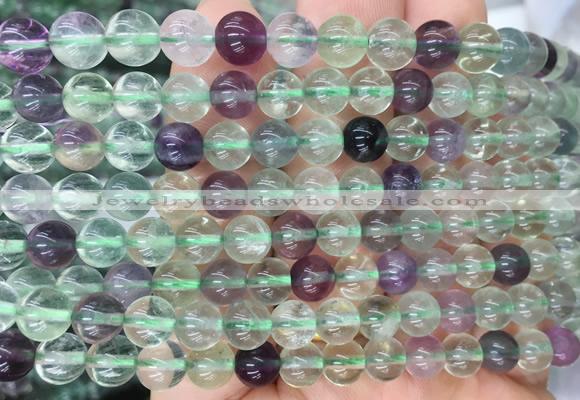 FLBS16 15 inches 8mm round fluorite gemstone beads wholesale