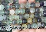 FLBS34 15 inches 10mm round colorful fluorite beads wholesale